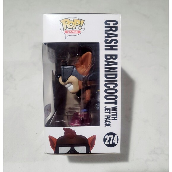 Funko Pop! Crash Bandicoot With Jet Pack #274 Toys R Us Exclusive NEW - Picture 3 of 7